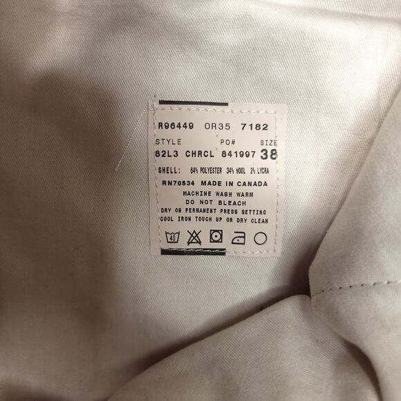 Vintage Orvis Wool Blend Pants Slacks Mens 38x29 Charcoal Canada Made Cuffed - Picture 3 of 7